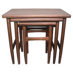 Russian Doll Nesting Tables in Walnut Brown