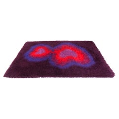 Vintage Danish Psychedelic Rug by Carin Agner Nielsen for Ege Taepper, 1970s