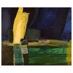 Polish Artist, Oil on Canvas, Abstract Composition, Dated 1974