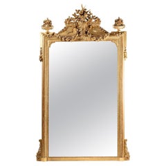 Antique Fine Giltwood Mirror Louis XVI Style