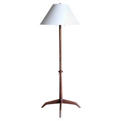 John Nyquist Handcrafted Walnut Floor Lamp, circa 1970