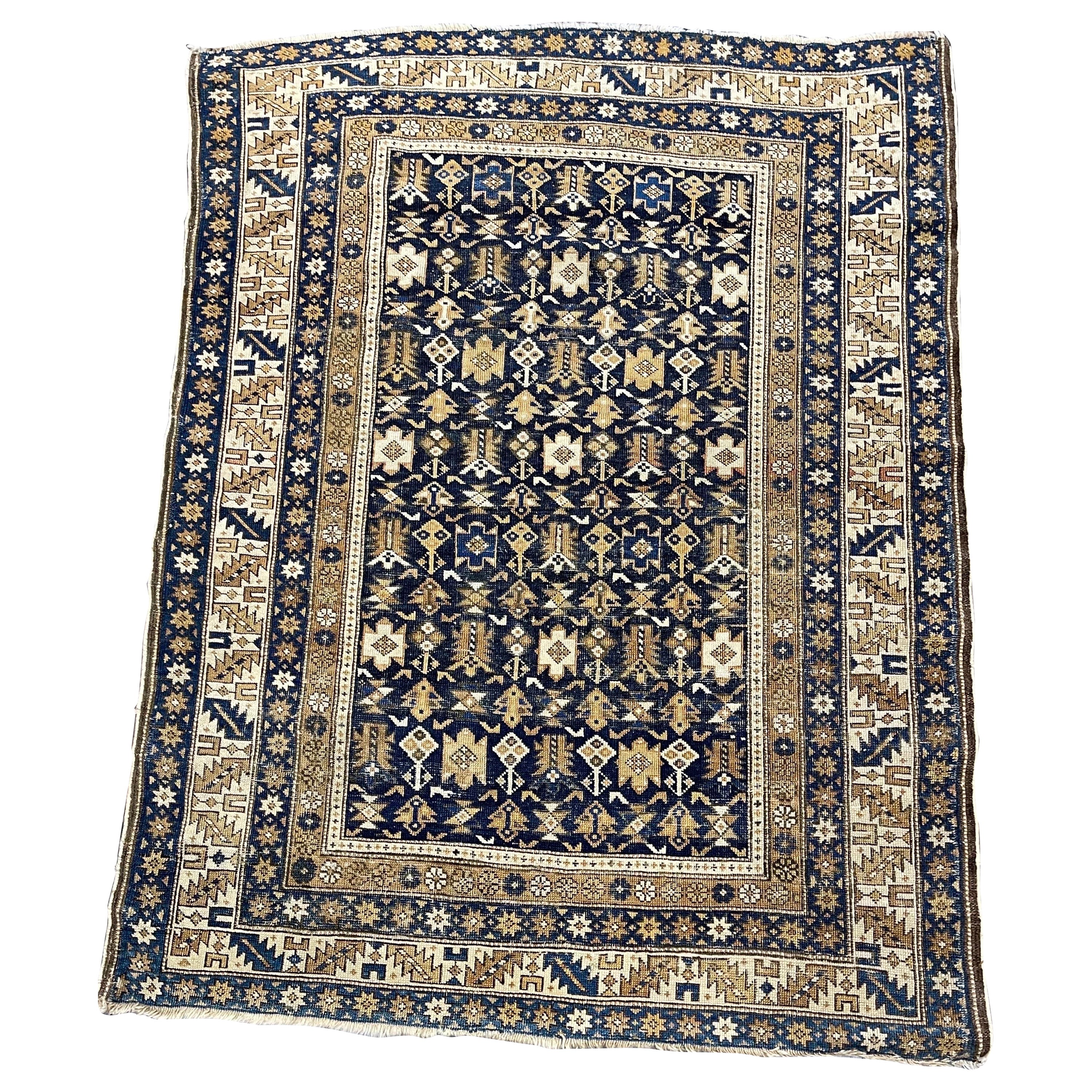 Tapis Shirvan caucasien ancien de style caucasien, circa 1900 en vente