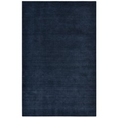 Tapis de sol Contemporary Solid Hand Made Blue 5' 0" x 8' 0"