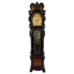 Quality Victorian Carved Mahogany and Marquetry Tubular Chiming Longcase Clock
