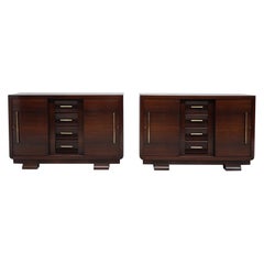 Rare Pair of French Art Deco Sideboards