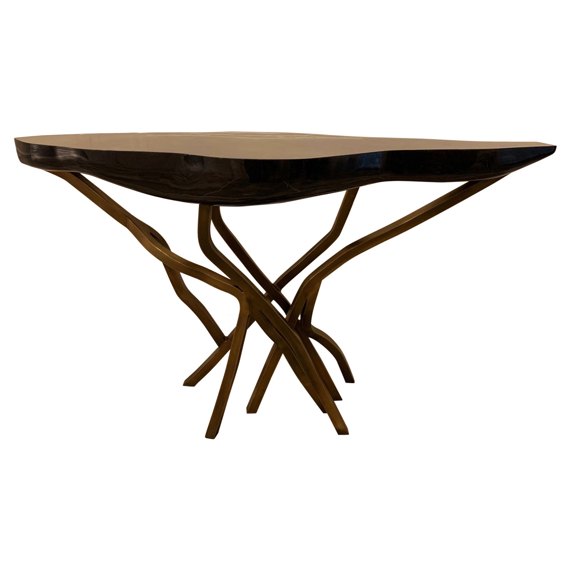 Contemporary Design, Sculptural Bronze Console Table 'Acacia' by R & Y Augousti 