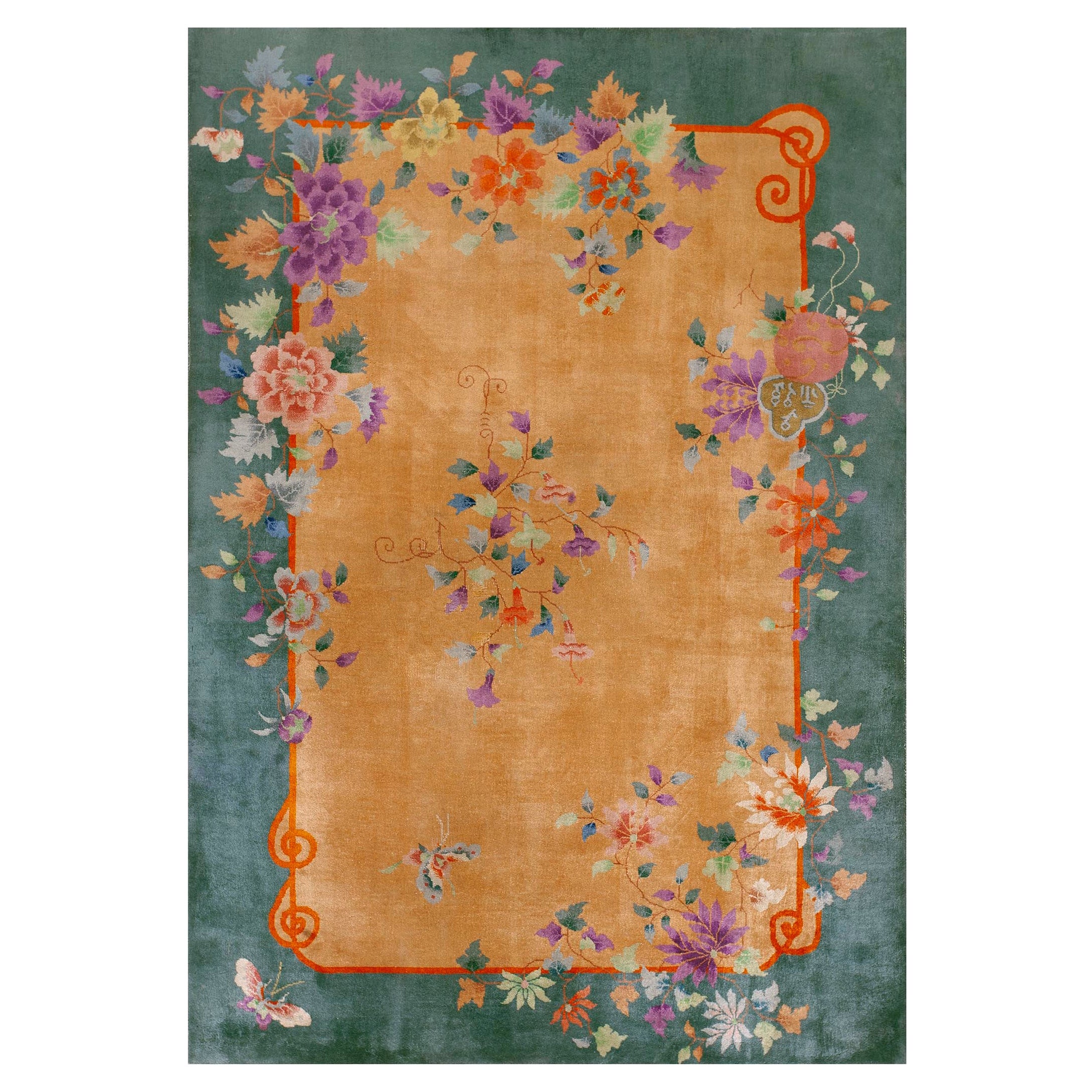 Early 20th Century Chinese Art Deco Carpet ( 5' 10" x 8' 3" - 178 x 252 cm )
