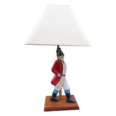 1920s Colonial Revival Hessian Soldier Andiron Mounted as a Lamp