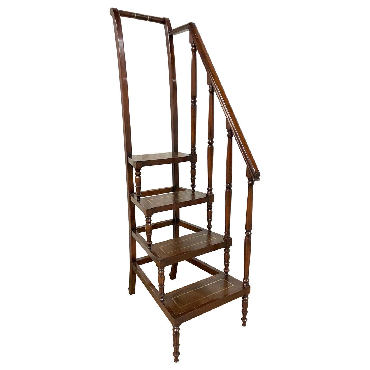 Vintage Tall Library Steps at 1stDibs | antique library step stool ...