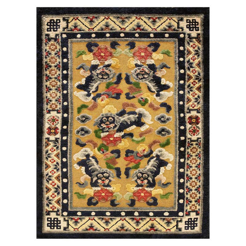 Authentic Chinese Handmade Silk Rug at 1stDibs