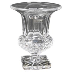1980s French Hand-Carved Crystal Glass, Signed Cristal Louis, France
