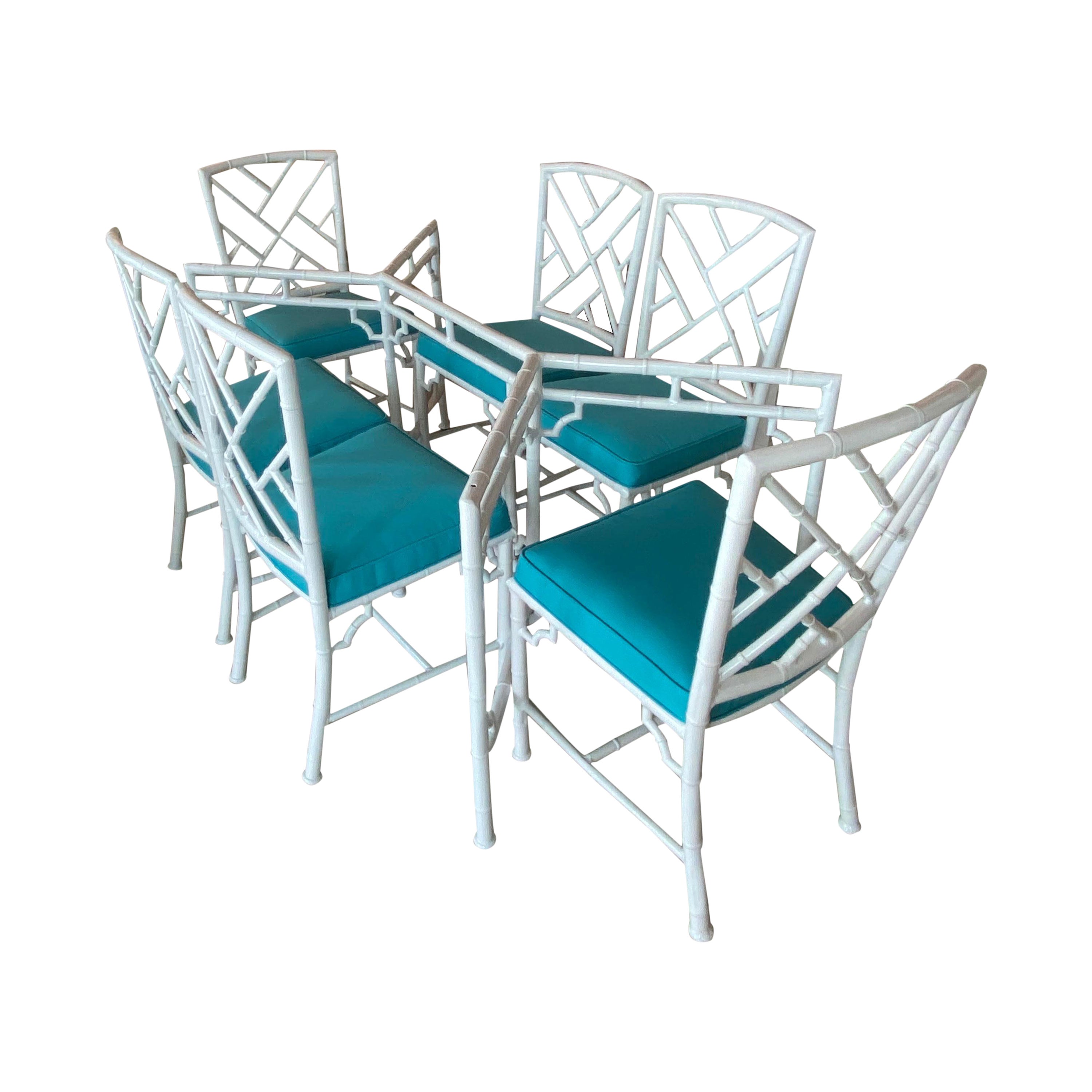 Details about   Set of 4 Vintage Faux Bamboo Metal Cafe Patio Garden Chairs 
