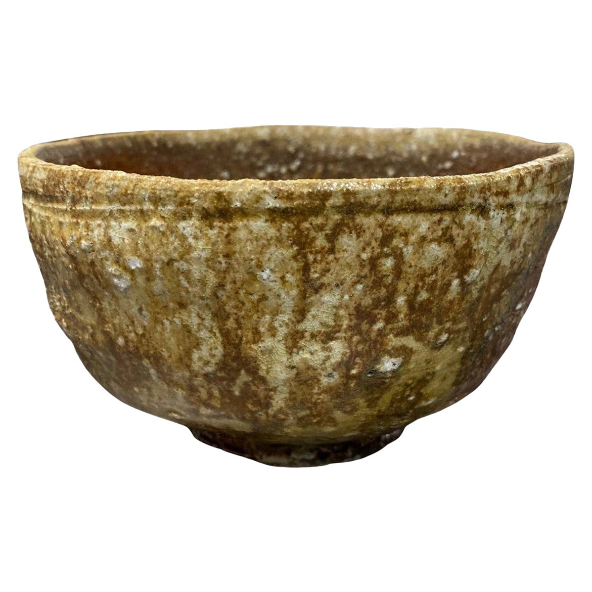 Rakusai Takahashi III Signed Japanese Shigaraki Pottery Chawan Tea Bowl with Box For Sale