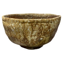 Rakusai Takahashi iii Signed Japanese Shigaraki Pottery Chawan Tea Bowl with Box