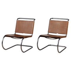 Pair of Mies van der Rohe Leather Lounge Chairs for Knoll