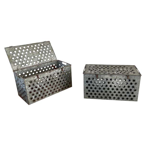 Industrial Perforated Box For Sale at 1stDibs | perforated metal box ...