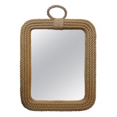 French Organic Modern Rope Mirror by Audoux & Minet