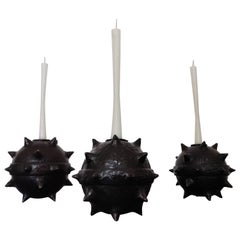 Set of 3 Bronze Candle Holders "ROMA" Collection (BR) Sphaerae Limited Edition