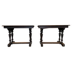 Used Pair of Flemish Estaminet Table - Late 18th - France Or Belgium