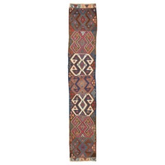 Petit tapis de couloir Kilim ancien Shahsavan