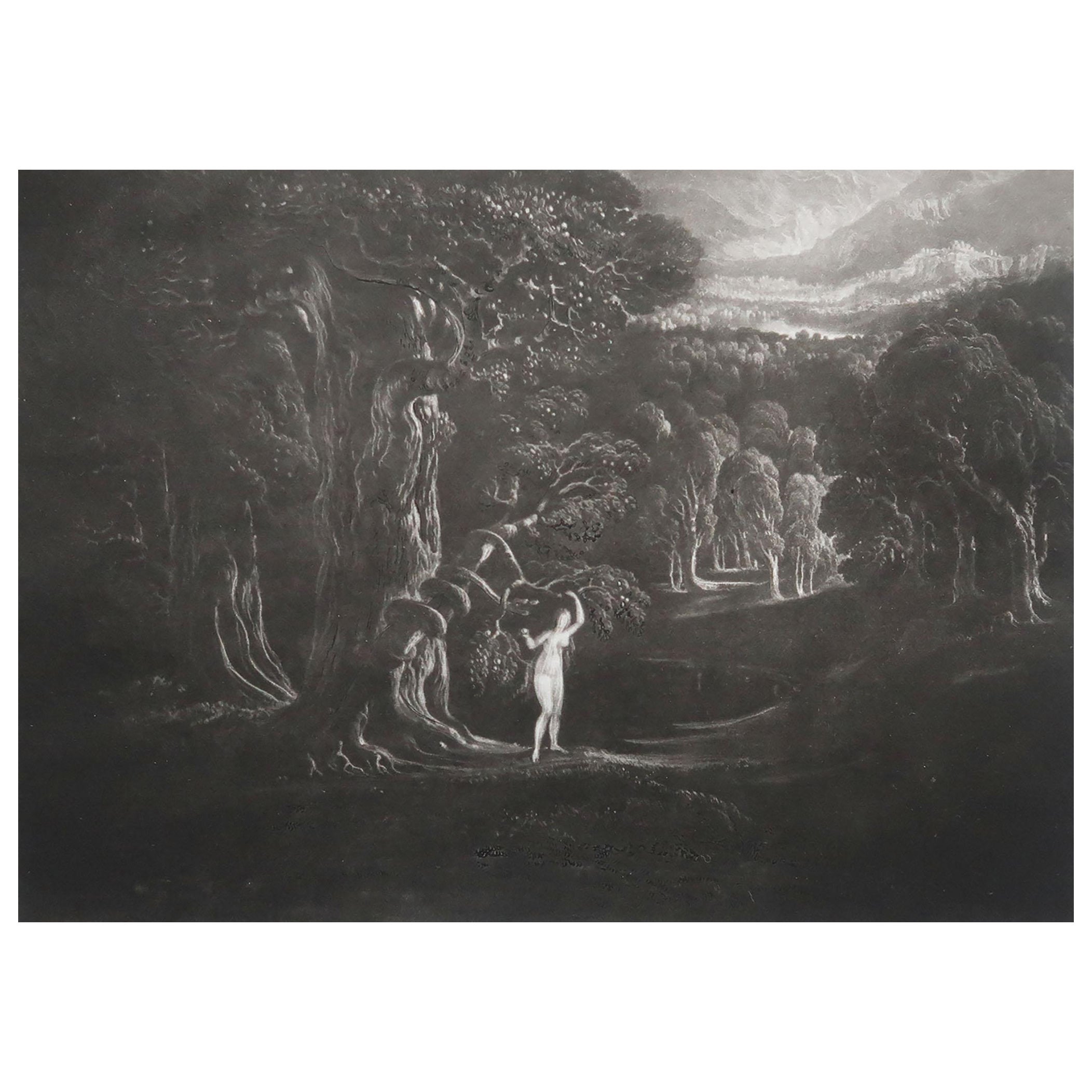 Mezzotint by John Martin, Satan Tempting Eve, Washbourne, 1853 For Sale at  1stDibs