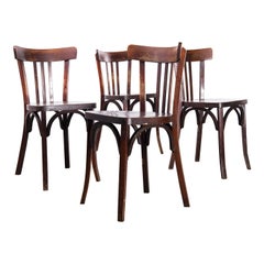 1950's Baumann Bentwood Dining Chair, Dark Spice, Set of Four
