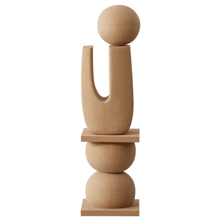 Abstract TOTEM Sculpture in Sand and Resin, France, c1970