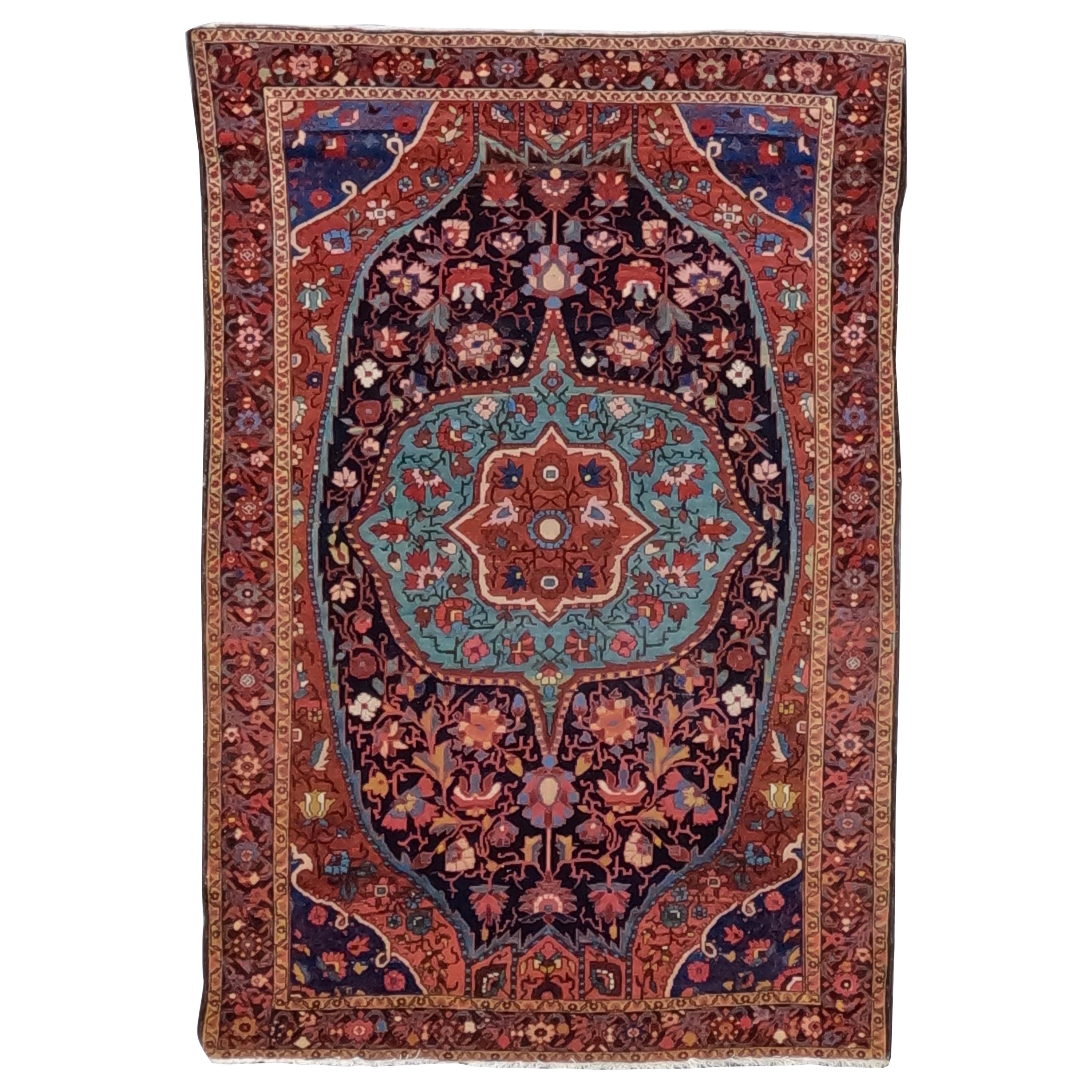 Antique Persian Malayer Rug, Circa 1920 For Sale