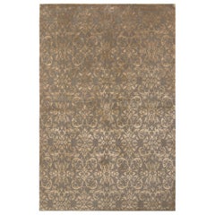 Tapis & Kilims - Tapis de style européen en motif arabesque beige-or et vert