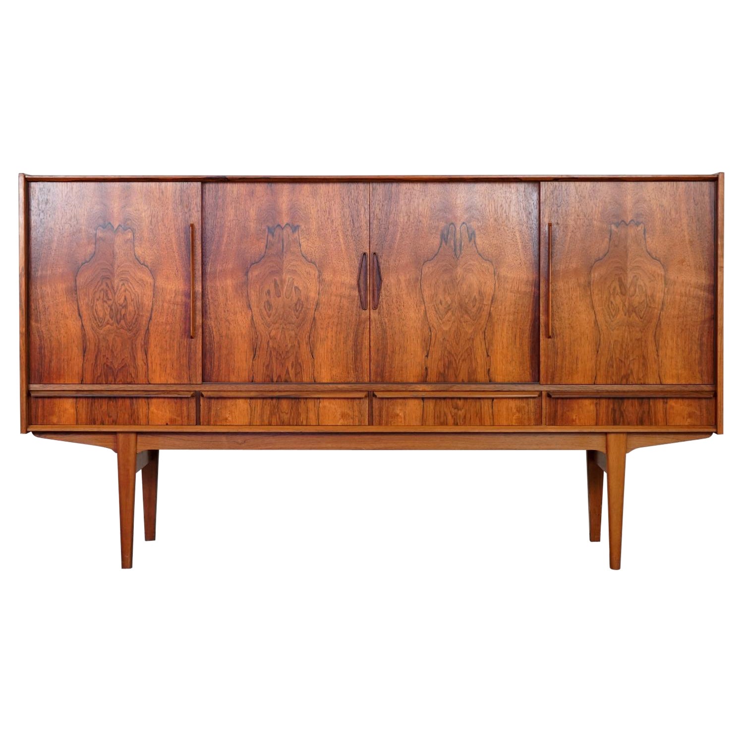 Danish Modern Rosewood Sideboard with Bar For Sale