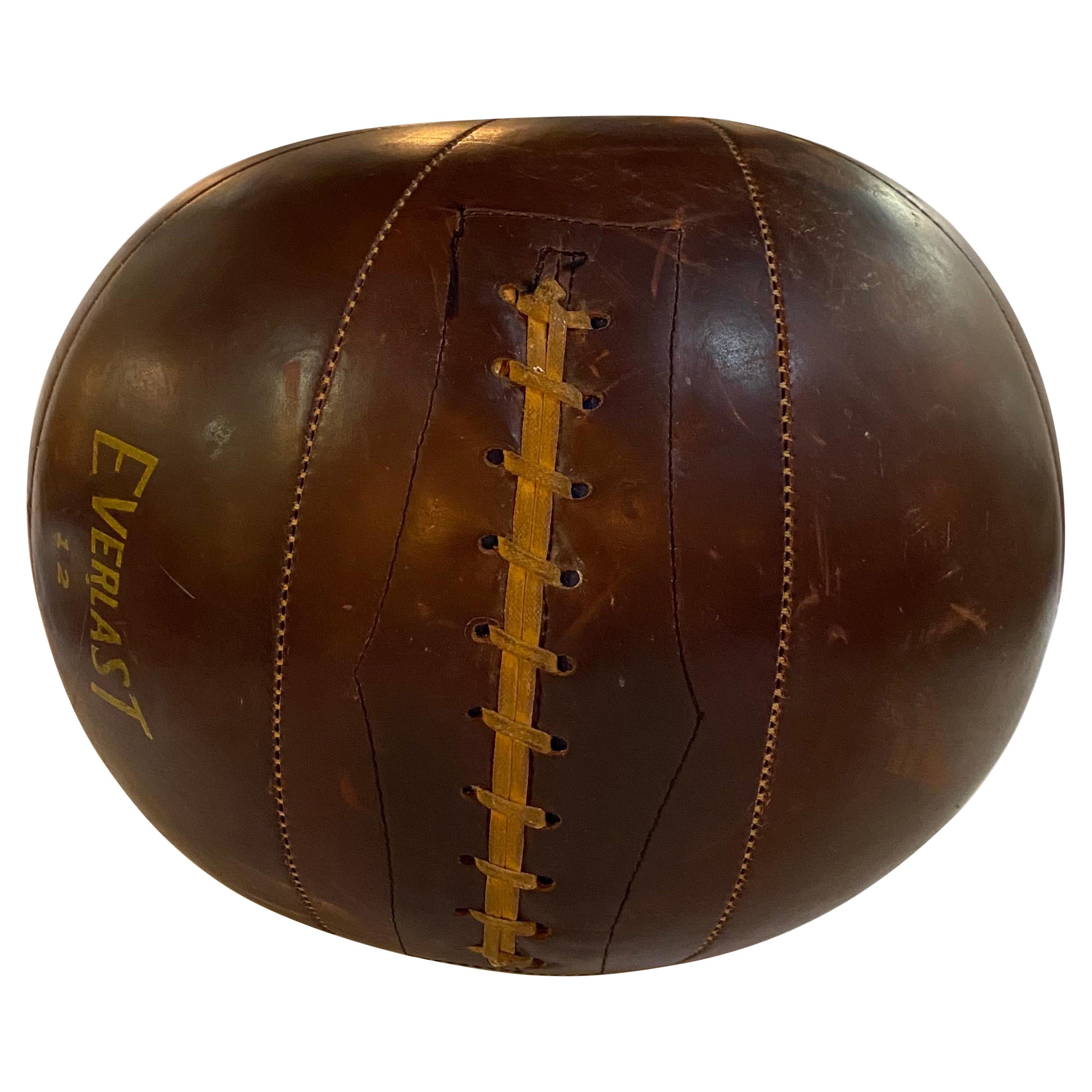 Antique leather medicine ball For Sale at 1stDibs