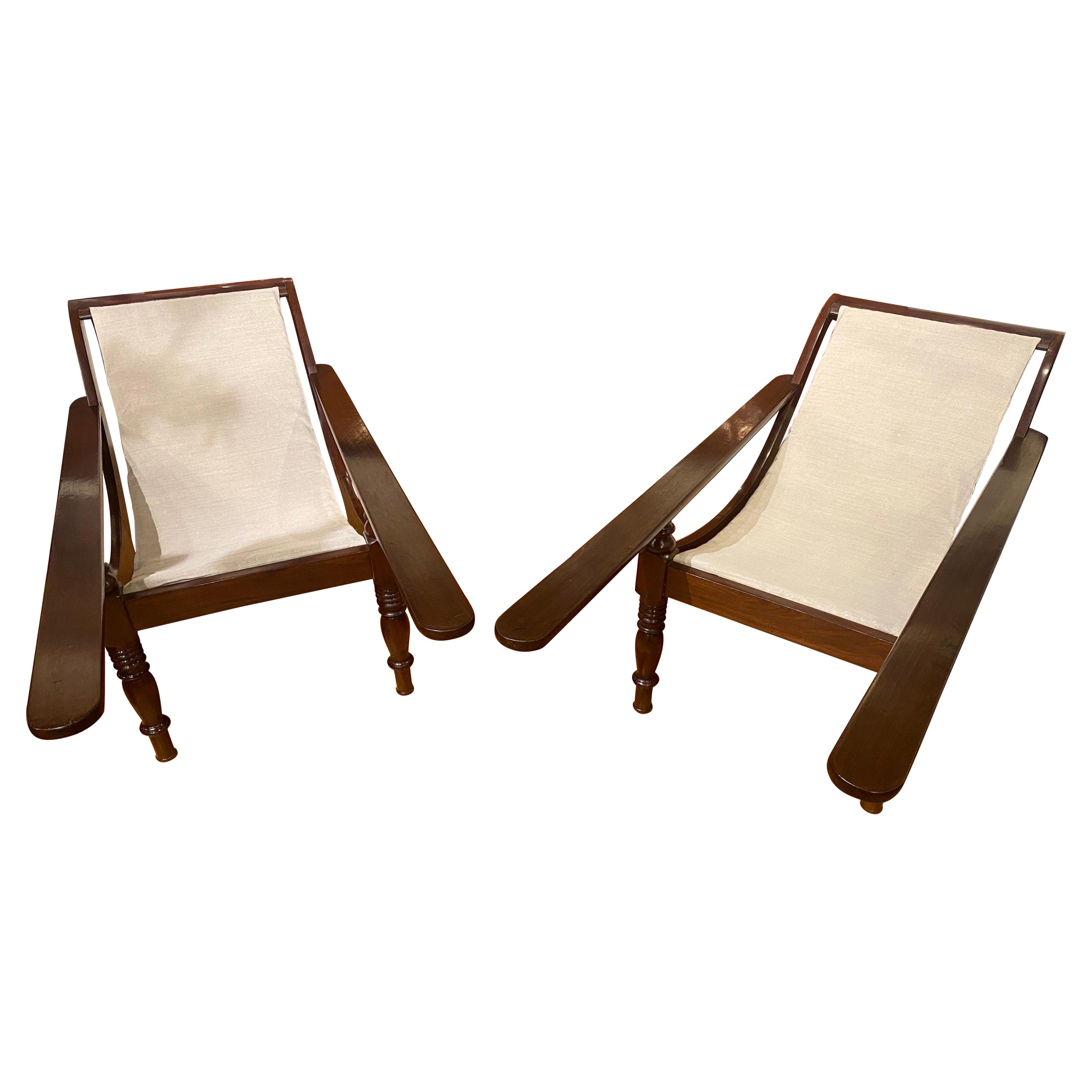 Paar Mahagoni-Pflanzgefäßstühle im Vintage-Stil, Paar