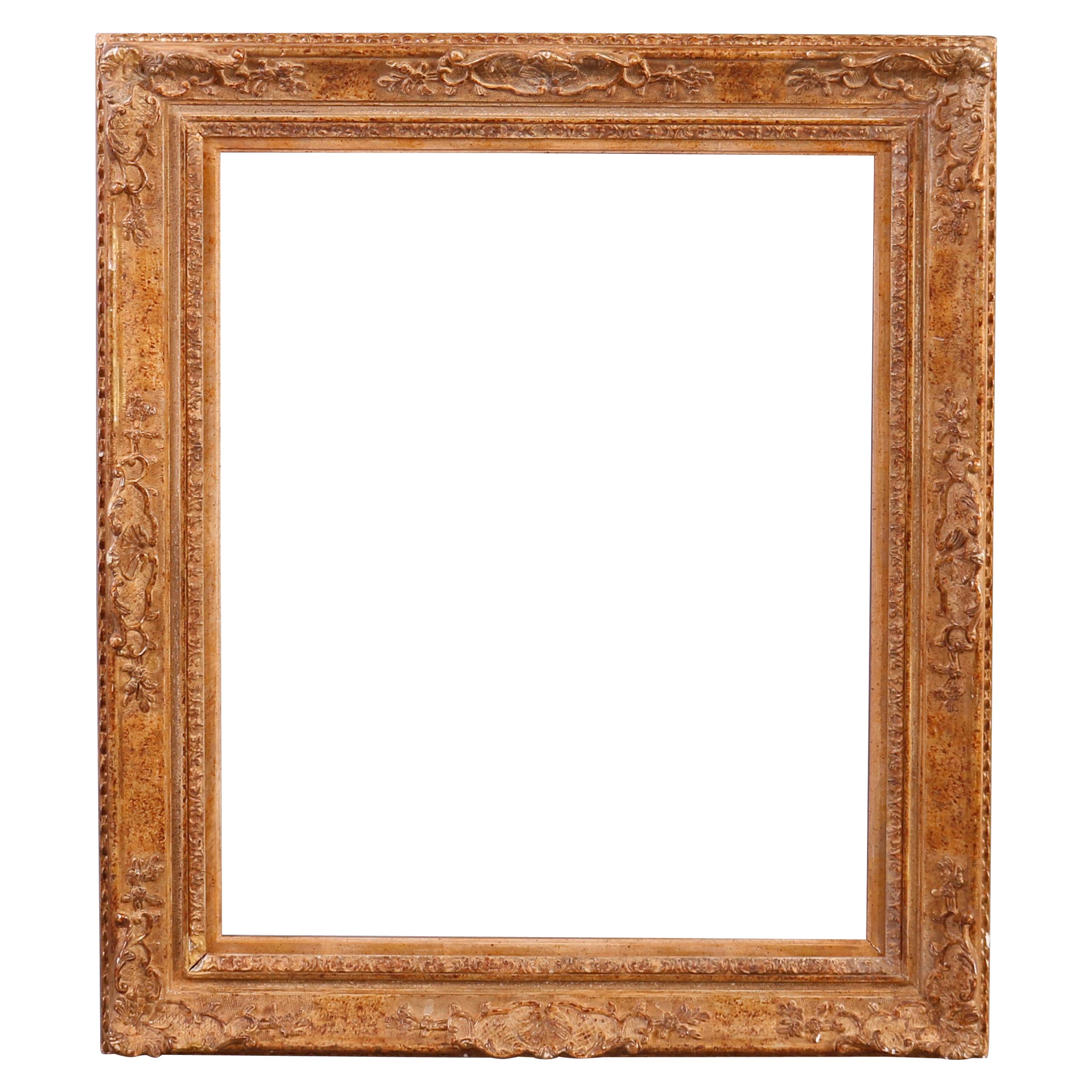Antique Eastlake Incised Walnut, Giltwood and Ebonized Frame at 1stDibs