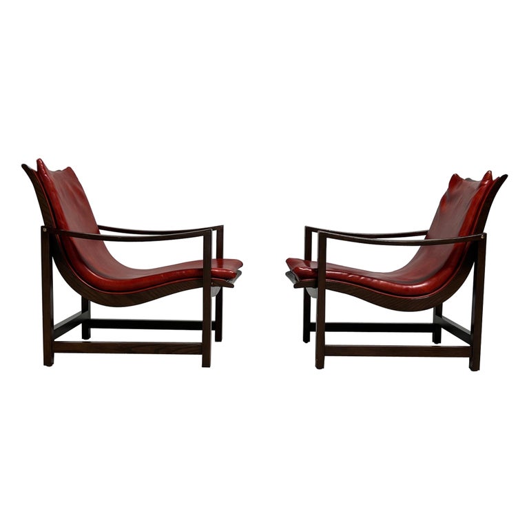 Pair of Dunbar Lounge Chairs Model 609 by Edward Wormley For Sale