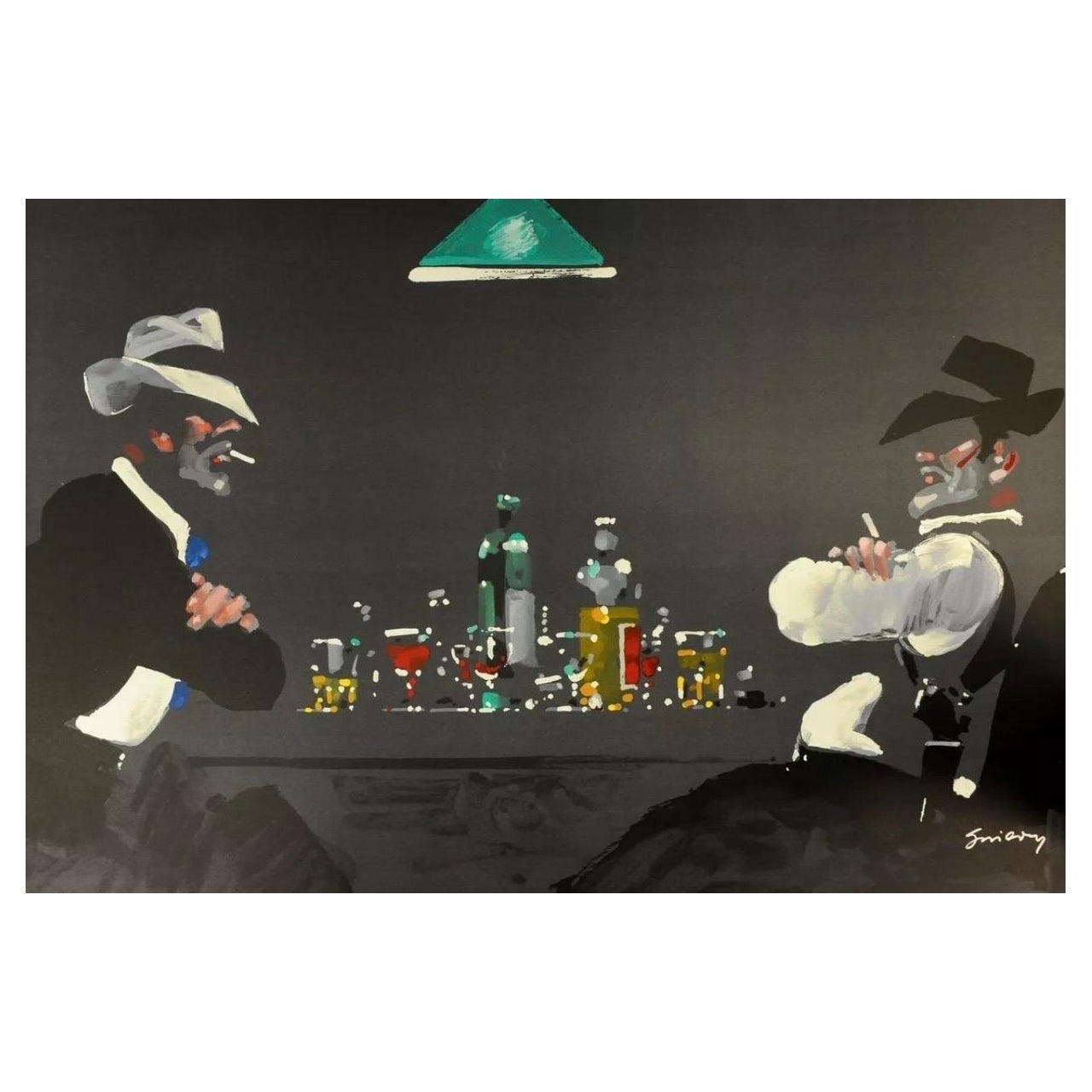 Signed Limited Edition Lithograph "Play for Keeps" by Waldemar Swierzy For Sale