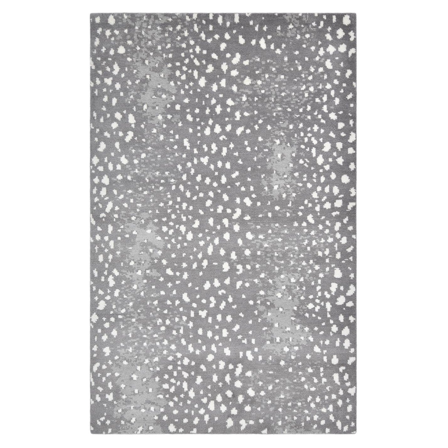 Solo Rugs Louis Contemporary Handmade Area Rug Gray For Sale