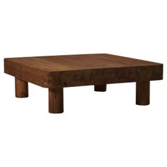 Vintage Large Square Coffee Table in Solid Pine