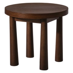 Modernist French Oak Side Table, 1960s