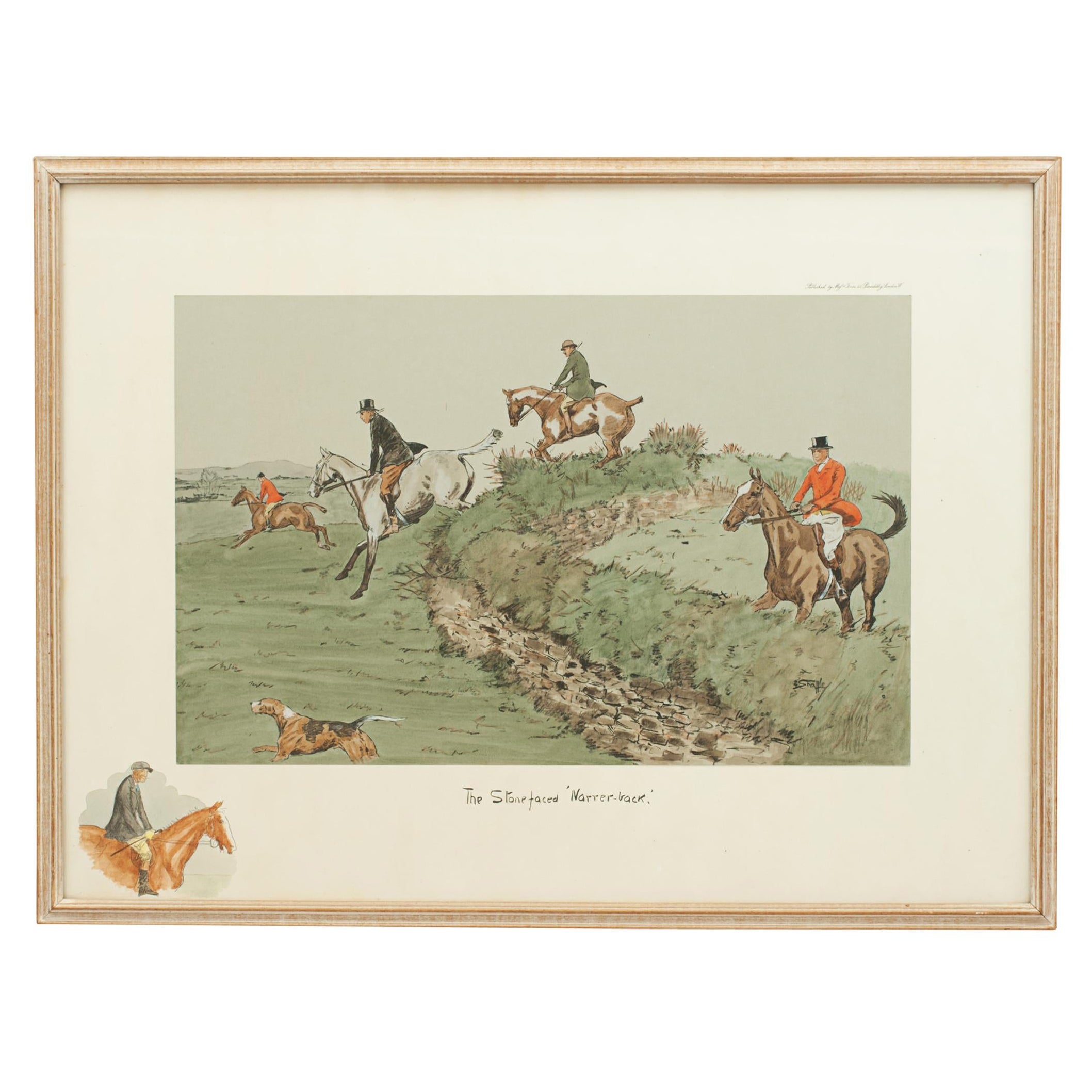 Vintage Equestrian Hunting Print, Snaffles, Charles Johnson Payne