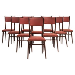 Set of Ten Chairs Mod. 693 Attributed to Carlo de Carli
