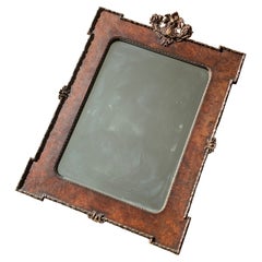 Antique French Burl and Gilt Wall Mirror, Late 19th Century