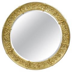 French 19th C. Gilt Circular Mirror