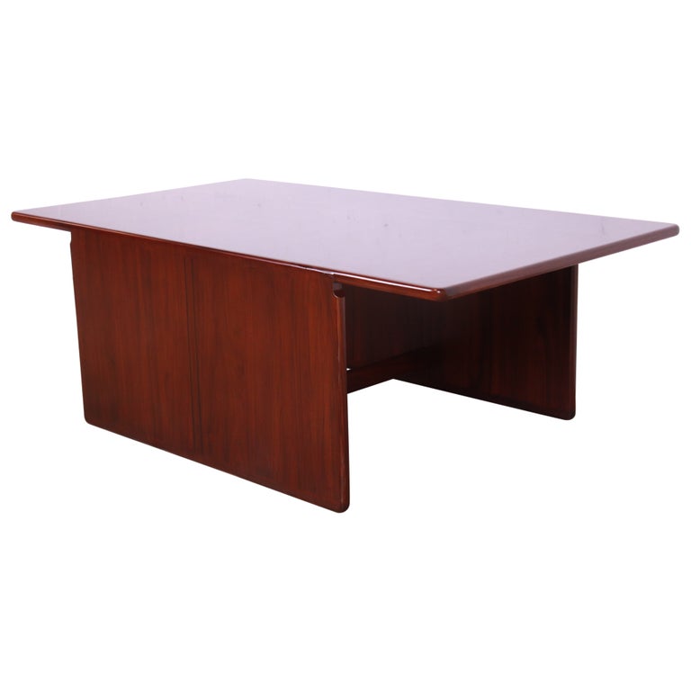 Afra and Tobia Scarpa for B&B Italia Rosewood Coffee Table For Sale