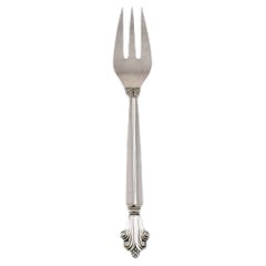 Georg Jensen Acanthus Fish Fork in Sterling Silver, 18 Forks Available