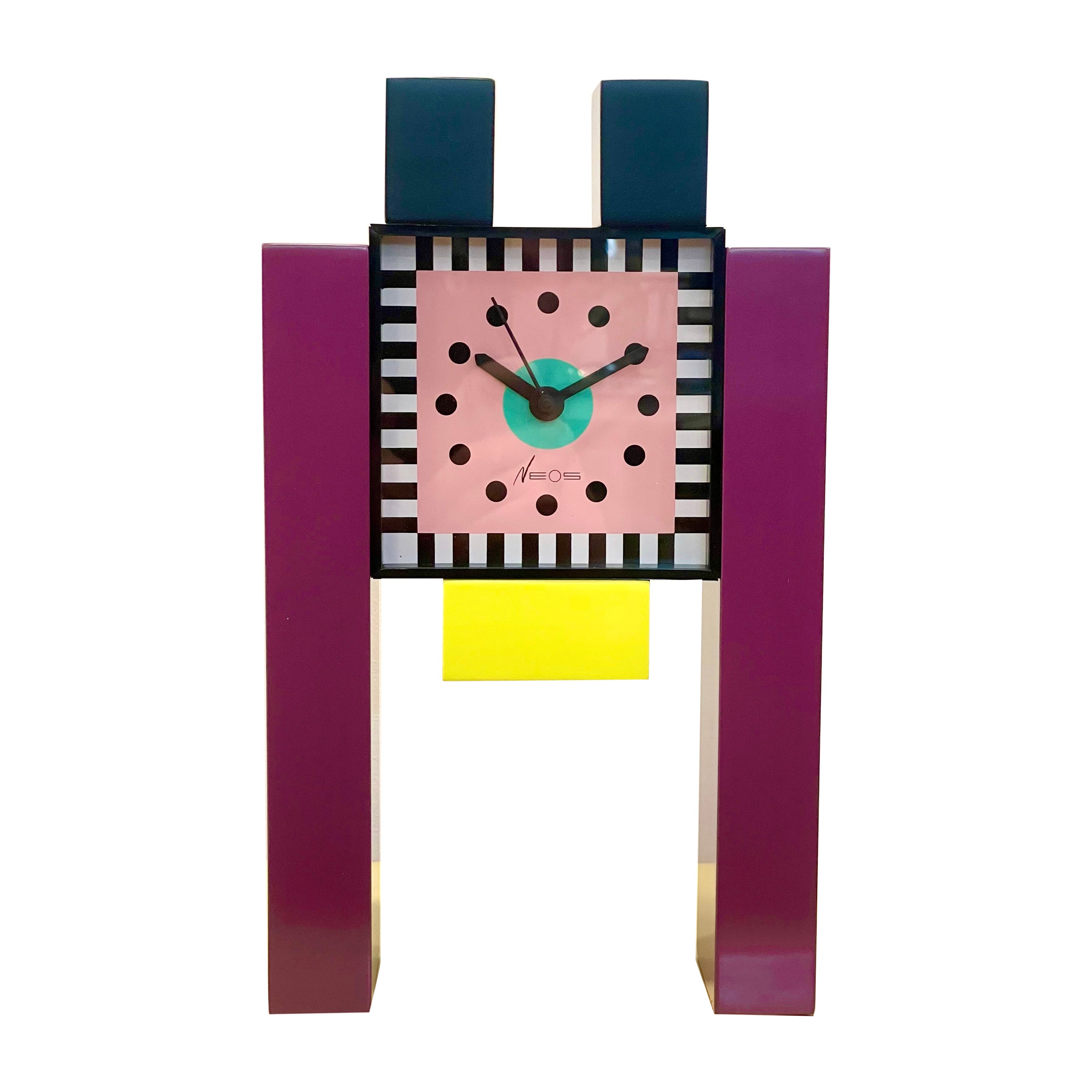 Deadstock Tabletop Clock, Nathalie Du Pasquier and George Sowden for Neos Lorenz For Sale