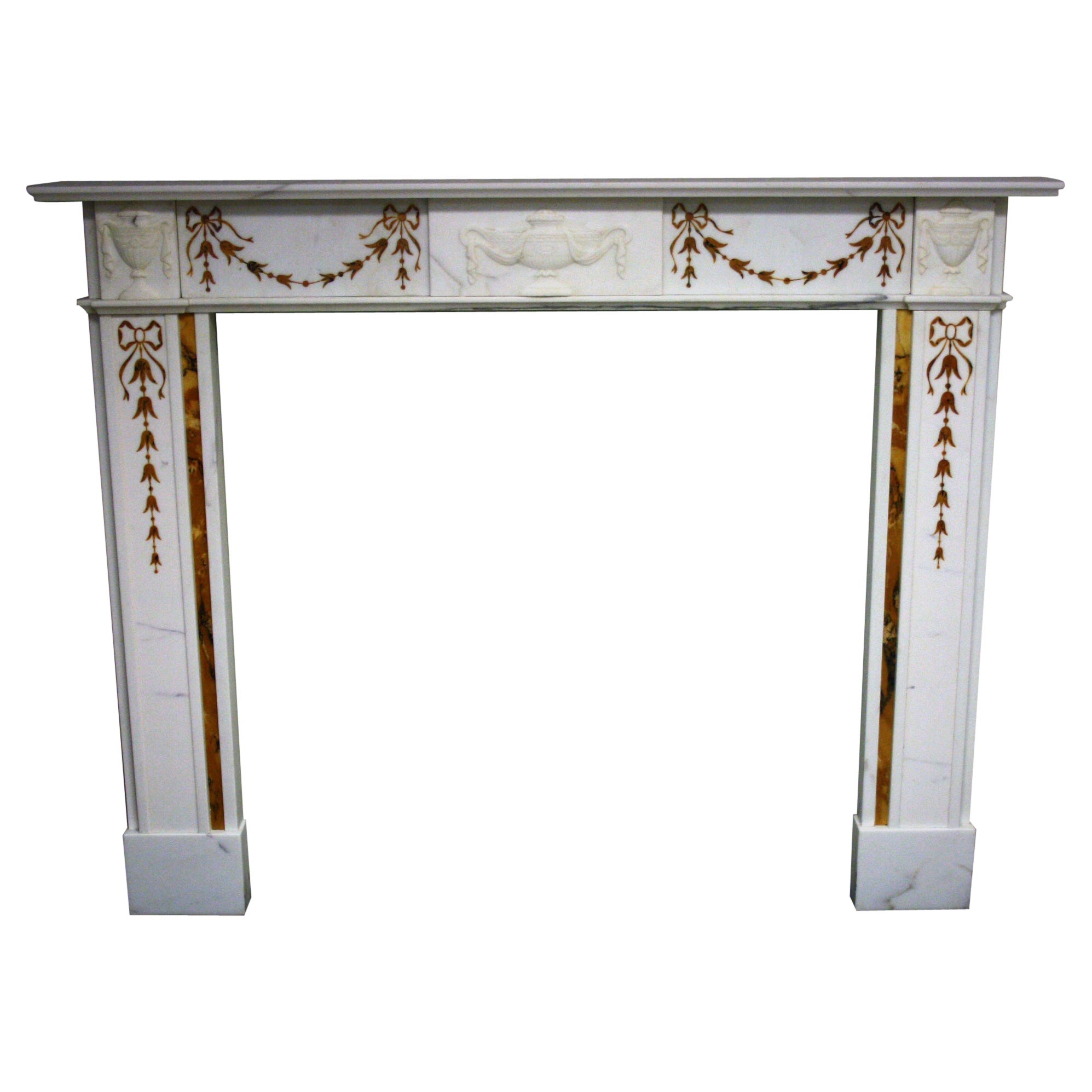 20th Century English Marble Chimney Piece For Sale