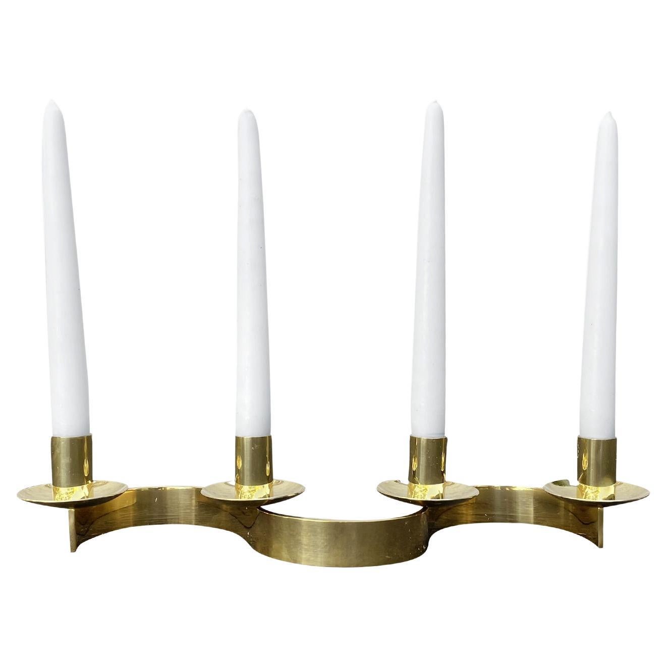 20th Century Swedish Svenskt Tenn Brass Slingan, Candle Holder by Josef Frank