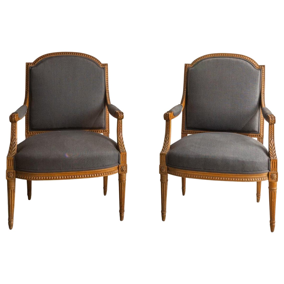 Pair of Louis XVI Armchairs  For Sale