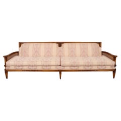 Neoclassical Style Large Caned Sofa