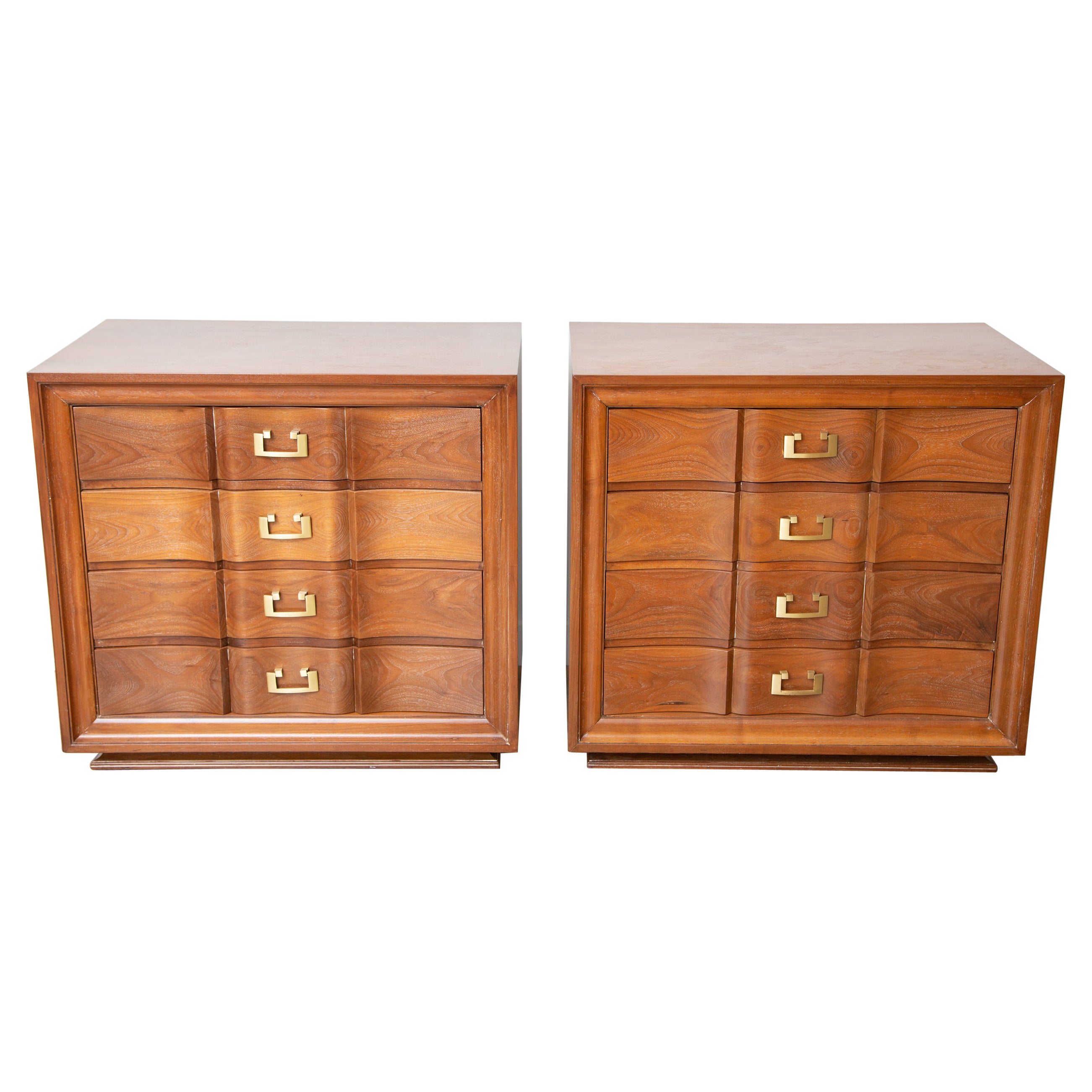 Pair of  Cerused Chest of Drawers, USA 1950